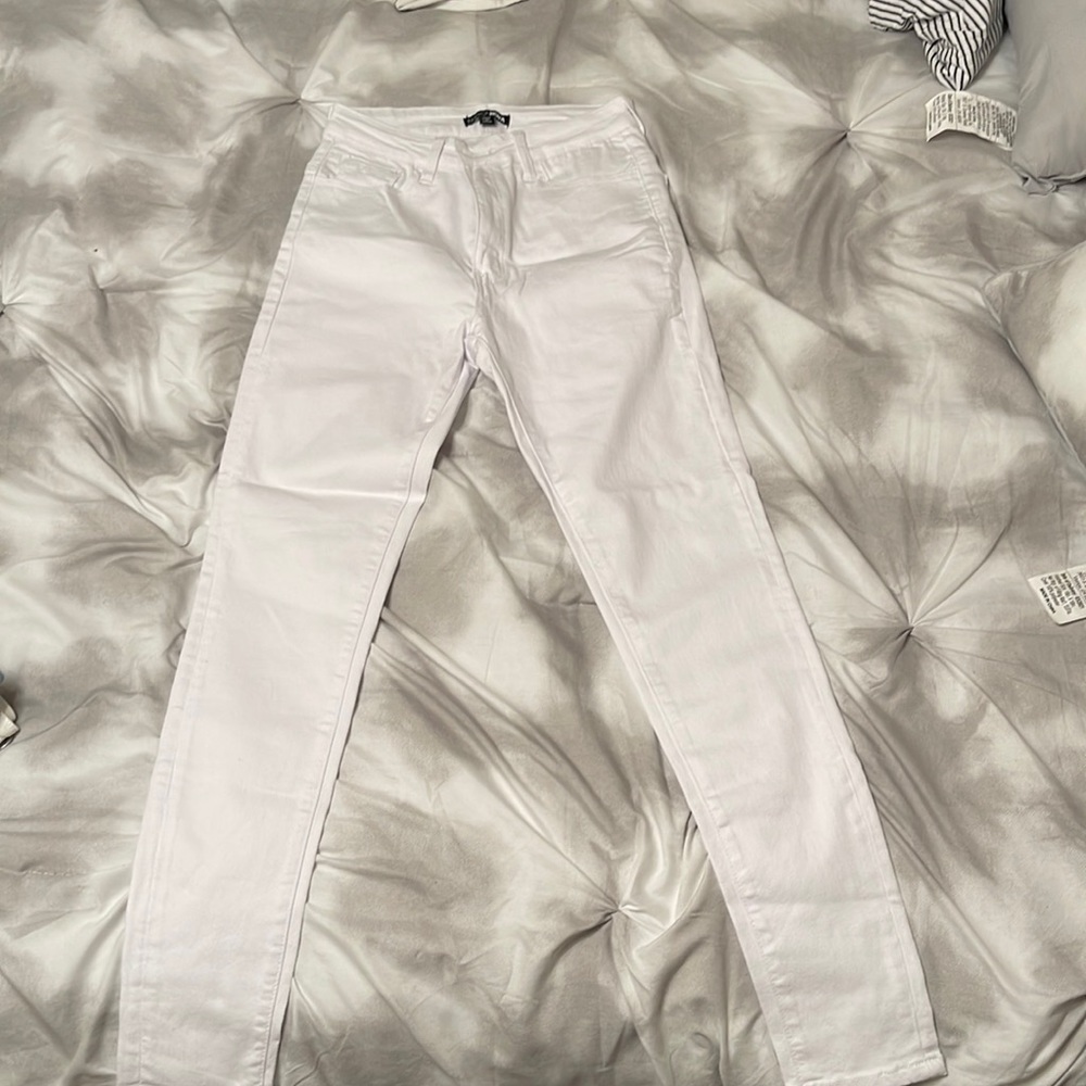 Skinny white jeans